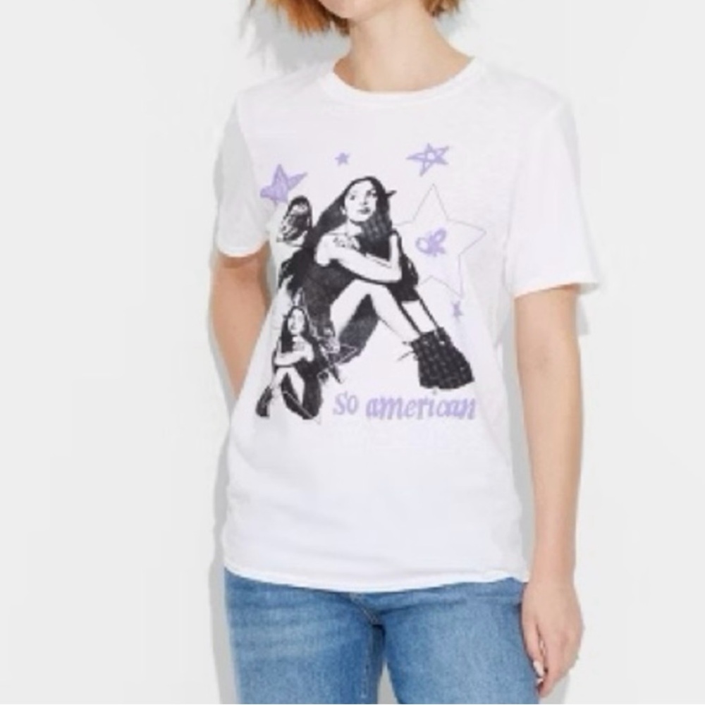 Bravado White Graphic‎ Tee with Purple Accents